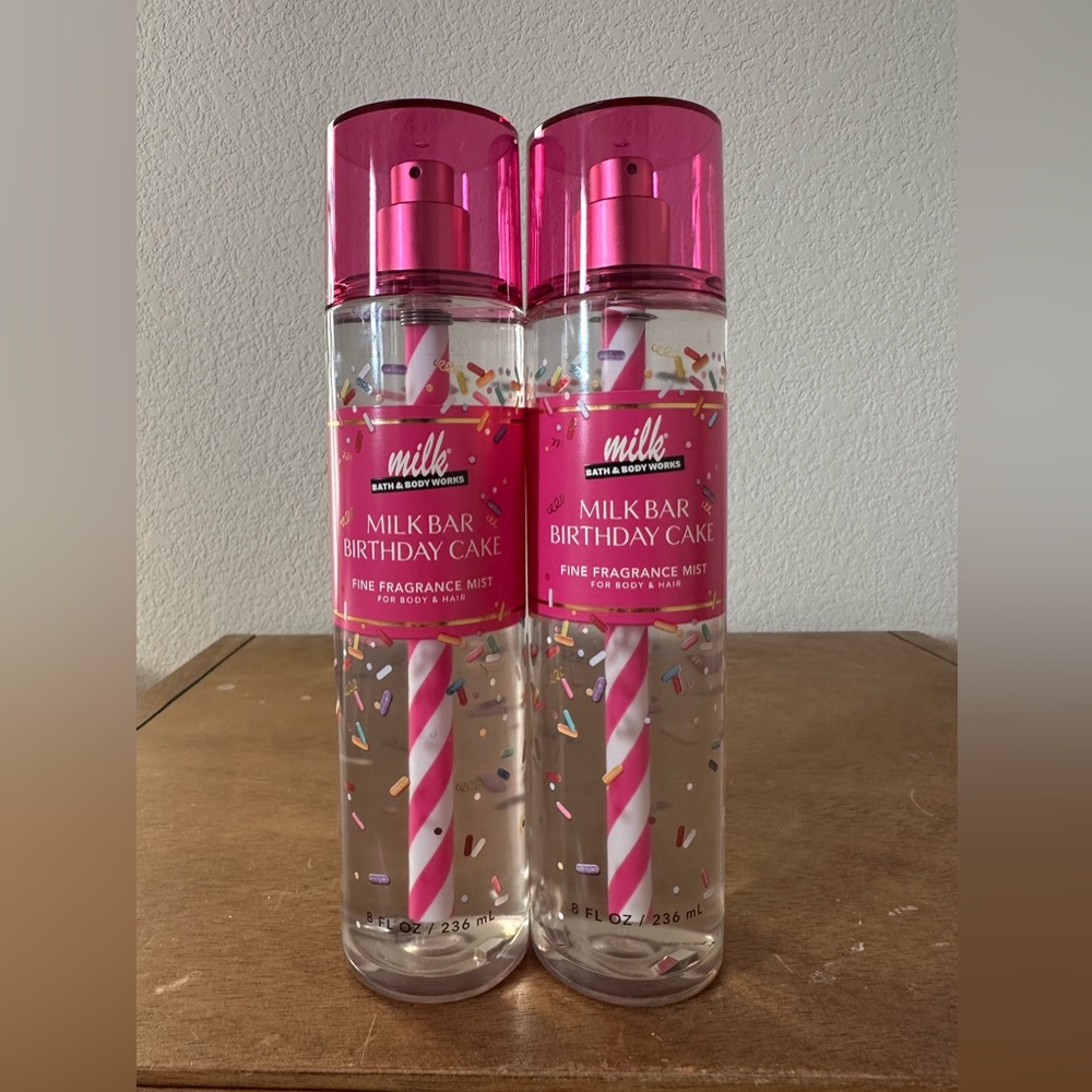 X2 bath and body works MILK BAR BIRTHDAY CAKE fine mist